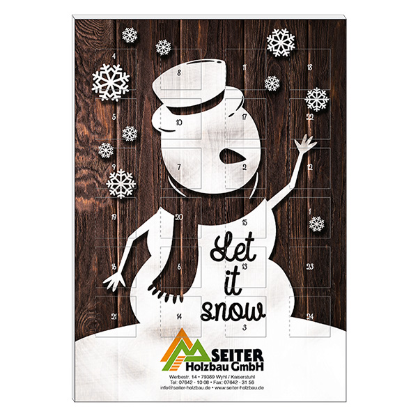 Schoko-Adventskalender Klassik "Let it snow"